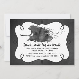 Einladung von fliegenden Hexen-Halloween-Partys