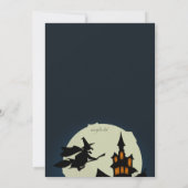 Einladung von fliegenden Hexen-Halloween-Partys (Rückseite)