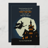 Einladung von fliegenden Hexen-Halloween-Partys (Vorne/Hinten)
