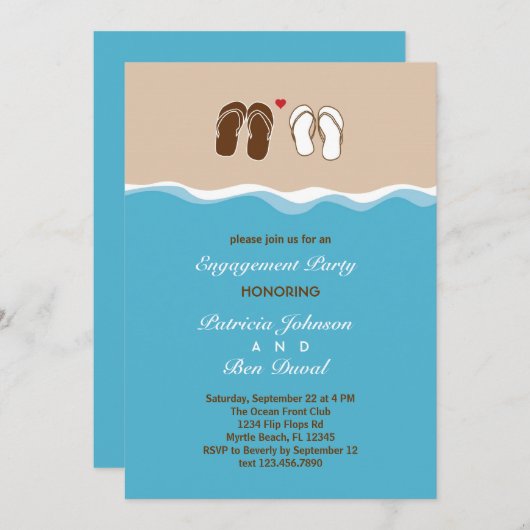 Einladung von Flip Flops (Vorne/Hinten)