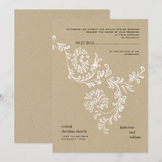 Einladung von Flora (Vorne/Hinten)