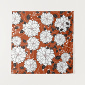 Einladung von Flora: Abstrakte Hochzeit Wandteppich (Vorderseite (Horizontal))