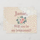 Einladung von Floral Bridesmaid (Vorne/Hinten)
