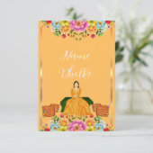 Einladung von Floral dholki (Stehend Vorderseite)