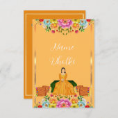 Einladung von Floral dholki (Vorne/Hinten)