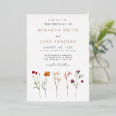 Einladung von Floral Lesbian Wedding Foil (Stehend vorne)