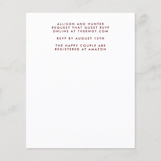 Einladung von Floral Wreath | Flyer Haushalt (Rückseite)