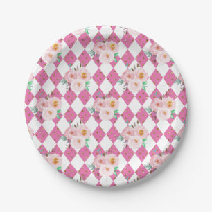 Einladung von Floral Wreath Pappteller