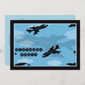 Einladung von Flugzeugen zur Geburtstagspartei (Vorne/Hinten)