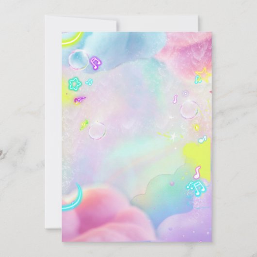 Einladung von Foam Birthday (Rückseite)