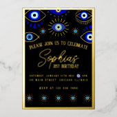 Einladung von Fohlen - böses Auge (Vorderseite)