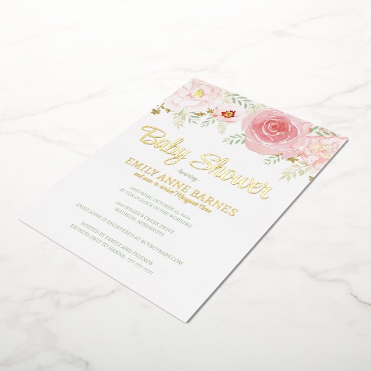 Einladung von Foil Baby Shower (Gedreht)