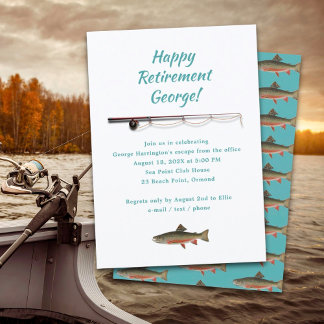 Einladung von Forellen Fisch aus dem Party für die