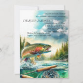 Einladung von Forellenfischen zum Geburtstag (Vorderseite)