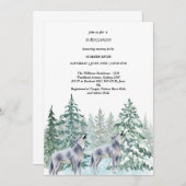 Einladung von Forest Animals Baby Dusche (Vorne/Hinten)