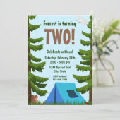 Einladung von Forest Birthday (Stehend Vorderseite)