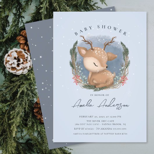 Einladung von Forest Deer Baby Shower