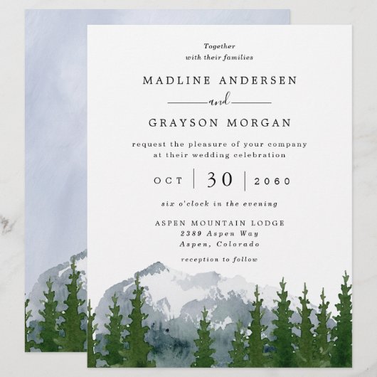 Einladung von Forest Mountain (Vorne/Hinten)