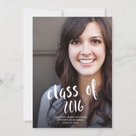 Einladung von Foto-Abschluss mit Handschrift