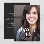 Einladung von Foto-Abschluss mit Handschrift (Vorne/Hinten)