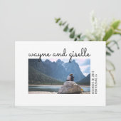 Einladung von Foto Hochzeit (Stehend Vorderseite)