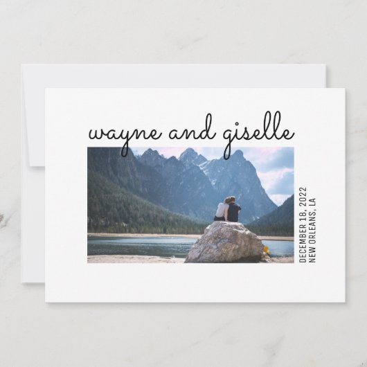 Einladung von Foto Hochzeit (Vorderseite)