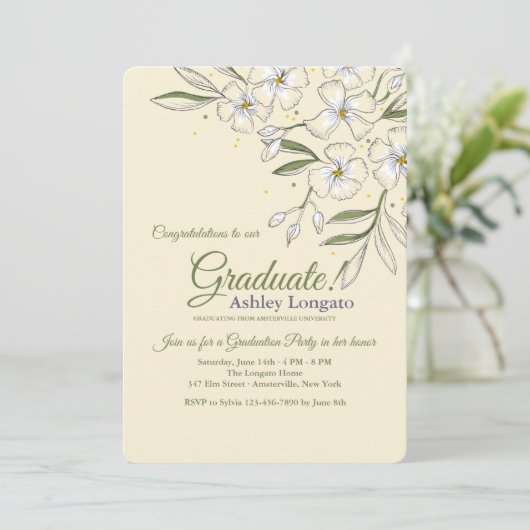 Einladung von Fragrant Jasmine (Stehend Vorderseite)