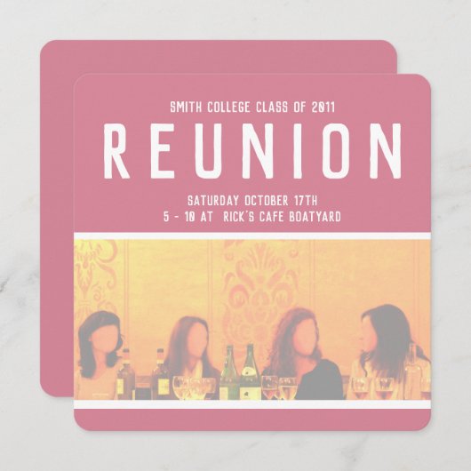 Einladung von Frauen zu Veranstaltungen in Rosa un (Vorne/Hinten)