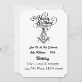 Einladung von Freemason Birthday (Vorderseite)