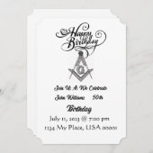 Einladung von Freemason Birthday (Vorne/Hinten)