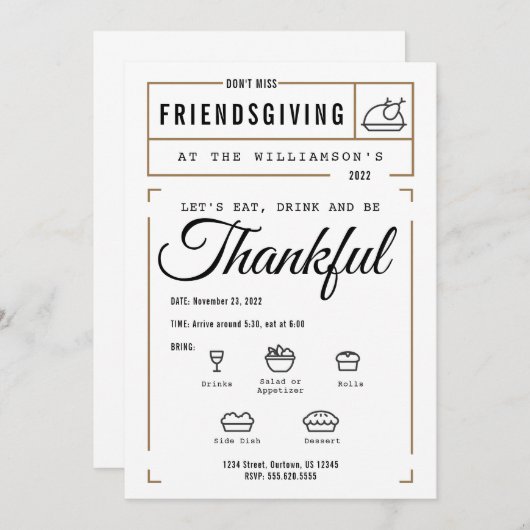 Einladung von Freundinnen - editierbar (Vorne/Hinten)