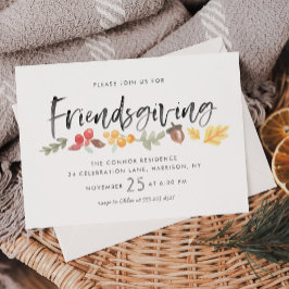 Einladung von Friendsgiving Fall Foliage Erntedank