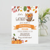 Einladung von Friendsgiving Potluck (Stehend Vorderseite)