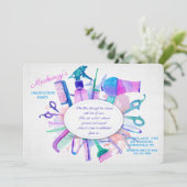 Einladung von Friseursalon-Elementen (Stehend Vorderseite)