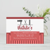 Einladung von Friseurwerkzeugen (Stehend Vorderseite)