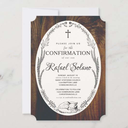 Einladung von Fuchs und Laurel (Vorderseite)