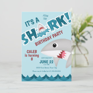 Einladung von Fun Shark Birthday