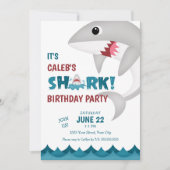 Einladung von Fun Shark Birthday (Vorderseite)