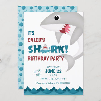 Einladung von Fun Shark Birthday