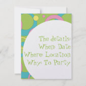 Einladung von Funky Green Circles (Rückseite)