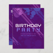 Einladung von Funky House Party zum Geburtstag (Vorne/Hinten)