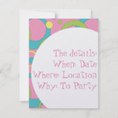 Einladung von Funky Pink Circles (Rückseite)