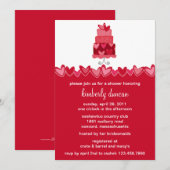 Einladung von Funky Wedding Cake Bridal Dusche (Vorne/Hinten)
