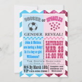 Einladung von Fußball oder Glitzern (Vorderseite)