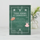 EINLADUNG VON FUSSBALL ODER TUTU-GENDERN (Stehend Vorderseite)