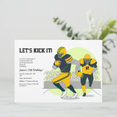 Einladung von Fußball-Silhouetten (Stehend Vorderseite)