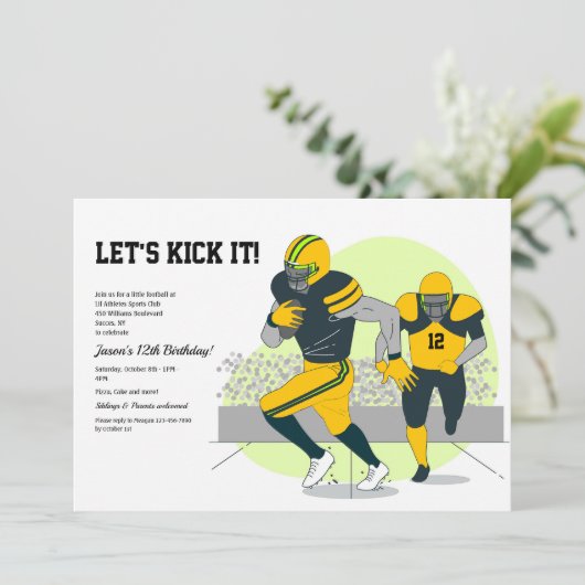 Einladung von Fußball-Silhouetten (Stehend Vorderseite)