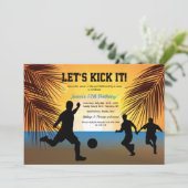 Einladung von Fußball-Silhouetten (Stehend Vorderseite)