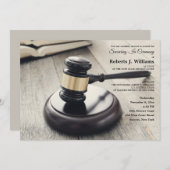 Einladung von Gavel und Sound Block (Vorne/Hinten)