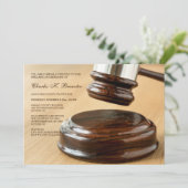 Einladung von Gavel und Sound Block 2 (Stehend Vorderseite)